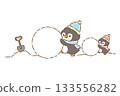 Let's make snowballs, Penguin Brothers 133556282