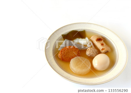 Oden on white background Oden on white background 133556290