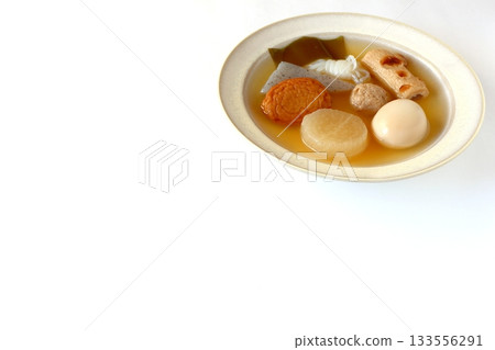 Oden on white background Oden on white background 133556291