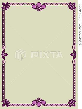 復古裝飾藝術風格人偶設計相框 14（紫色） 133556453