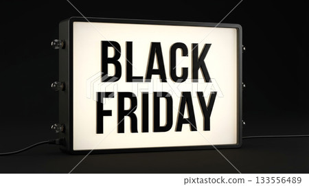 Cinema Lightbox with Black Friday Text 133556489
