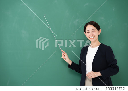 Blackboard female instructor pointer 133556712