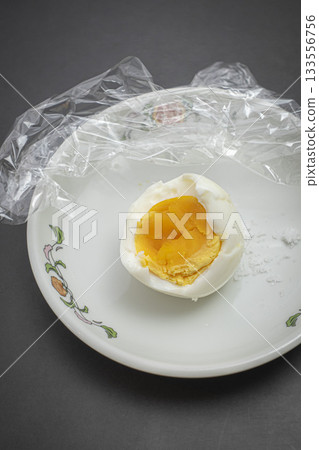 Boiled eggs on a plate Boiled eggs on a plate 133556756