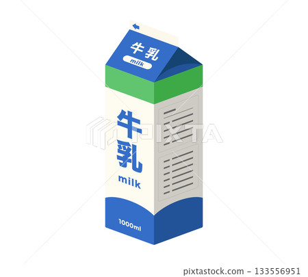 牛奶,扁平插圖 牛奶,扁平插圖 133556951