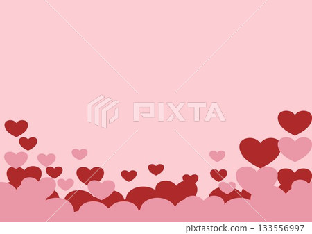Hearts gather together in a large frame 133556997