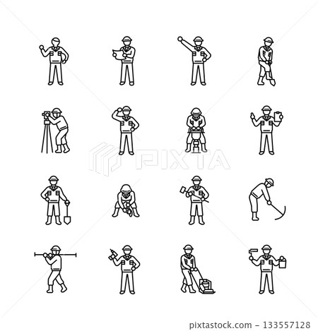 Traffic control and security guard set: instructions and poses using a guide stick Traffic control and security guard set: instructions and poses using a guide stick 133557128