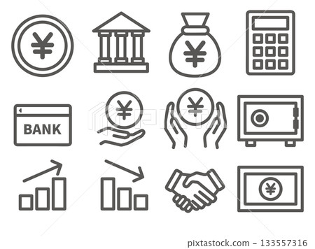 Finance related icon set Finance related icon set 133557316