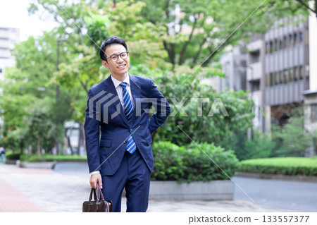 Business outdoor tired man Business outdoor tired man 133557377