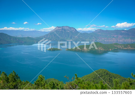 Beautiful Lugu Lake. Beautiful Lugu Lake. 133557603