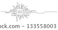 chipset AI circuit board one line drawing continuous 133558003