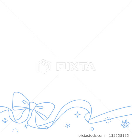 緞帶裝飾框、背景、雪景裝飾、線條畫、方形尺寸 緞帶裝飾框、背景、雪景裝飾、線條畫、方形尺寸 133558125