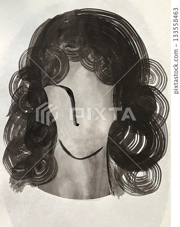 人物剪影水墨畫,手繪人物水墨畫,單色橫幅尺寸插圖,水墨畫插圖 人物剪影水墨畫,手繪人物水墨畫,單色橫幅尺寸插圖,水墨畫插圖 133558463