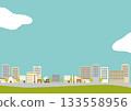城市景觀插圖背景 133558956