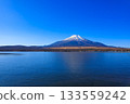 Winter blue sky and Mt. Fuji seen from Lake Yamanaka Water Park Winter blue sky and Mt. Fuji seen from Lake Yamanaka Water Park 133559242