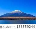 Winter blue sky and Mt. Fuji seen from Lake Yamanaka Water Park Winter blue sky and Mt. Fuji seen from Lake Yamanaka Water Park 133559244