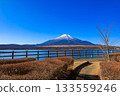 Winter blue sky and Mt. Fuji seen from Lake Yamanaka Water Park Winter blue sky and Mt. Fuji seen from Lake Yamanaka Water Park 133559246