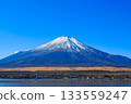 Winter blue sky and Mt. Fuji seen from Lake Yamanaka Water Park Winter blue sky and Mt. Fuji seen from Lake Yamanaka Water Park 133559247