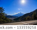 Mount Fuji seen from Fujimi Bridge on Misaka Pass Mount Fuji seen from Fujimi Bridge on Misaka Pass 133559258
