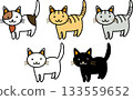 可愛的貓插圖集 133559652