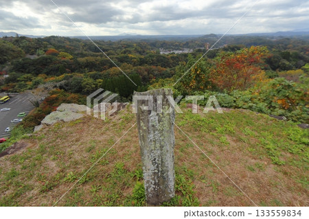 View of the Aso area from in front of the remains of the corner tower at Oka Castle (Taketa City, Oita Prefecture) View of the Aso area from in front of the remains of the corner tower at Oka Castle (Taketa City, Oita Prefecture) 133559834