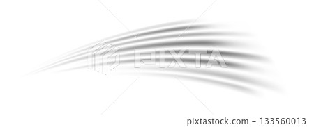 Abstract wind lines effect. Air stream flow wave motion trace. Light curved speed element. Swoosh or swirl stripe path design illustration. Fresh air conditioner blow concept. Vector twirl background 133560013