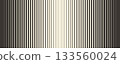 Retro linear halftone gradation texture. Repeating parallel striped background. Fading thick to thin line gradient pattern. Old fashioned vertical strip wallpaper with Doppler effect concept. Vector 133560024