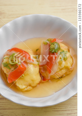 Crab omelet with thickened sauce Crab omelet with thickened sauce 133560172