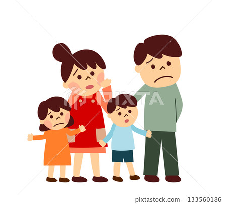 Anxious family Anxious family 133560186