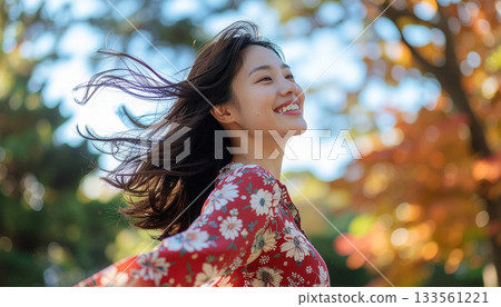 一位熱愛旅行的女性 133561221