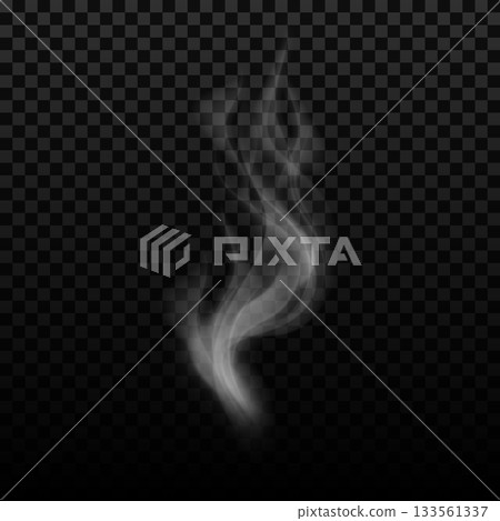 Smoke , vapor or mist wavy flow, vector realistic overlay candle smoke effect, smoky cloud or gaze white steam Smoke , vapor or mist wavy flow, vector realistic overlay candle smoke effect, smoky cloud or gaze white steam 133561337