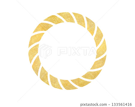 簡單的注連線插圖，金色 133561416