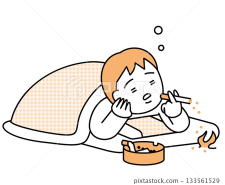 男人在床上抽煙 男人在床上抽煙 133561529