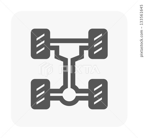 Top view vector illustration icon design of a car axle Top view vector illustration icon design of a car axle 133561645