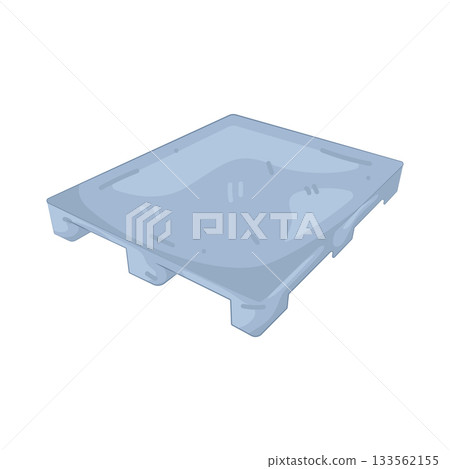 Illustration of plastic pallet  133562155