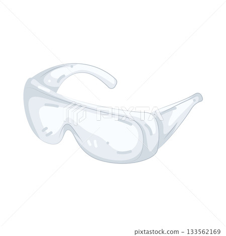 Illustration of plastic safety goggles Illustration of plastic safety goggles 133562169