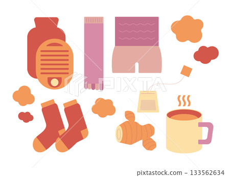 Set of warming goods to warm up 133562634