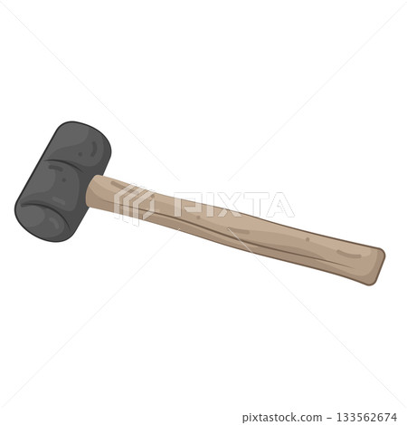 Illustration of rubber hammer Illustration of rubber hammer 133562674