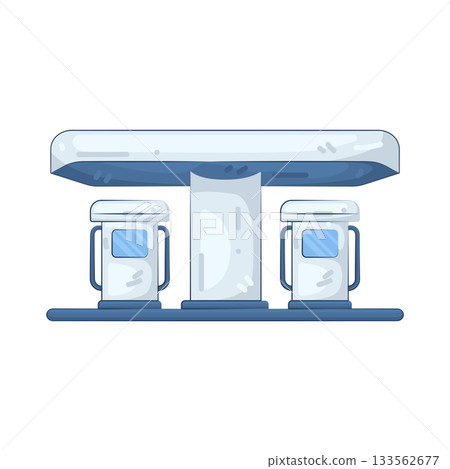 Illustration of gas station  133562677