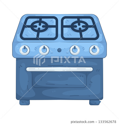 Illustration of stove Illustration of stove 133562678