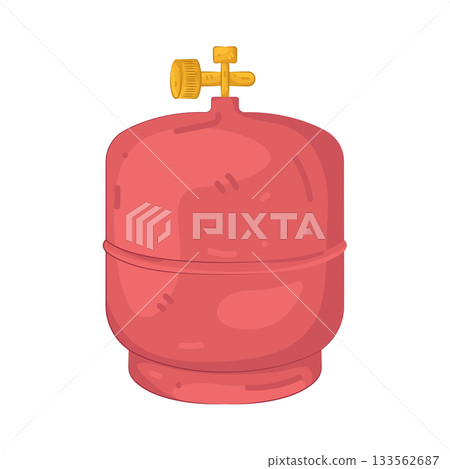 Illustration of gas cylinder Illustration of gas cylinder 133562687