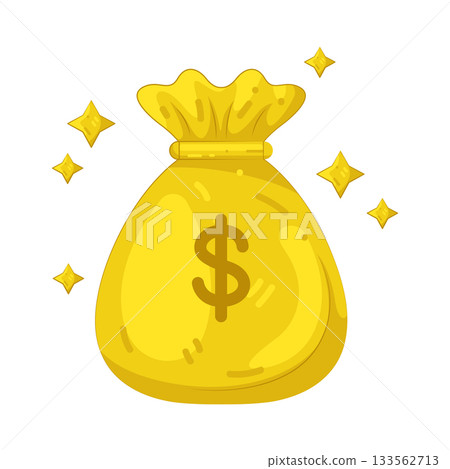 Illustration of money bag Illustration of money bag 133562713