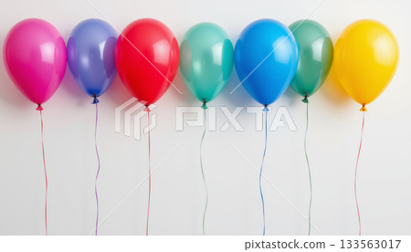Pink balloon purple balloon red balloon yellow balloon teal balloon blue balloon multicolor helium string celebration float 133563017