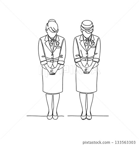 前台女員工鞠躬 前台女員工鞠躬 133563303