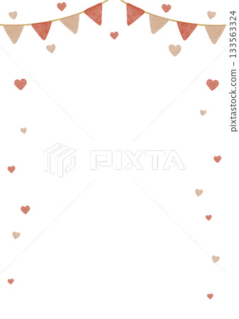 Valentine's Day garland frame red vertical Valentine's Day garland frame red vertical 133563324