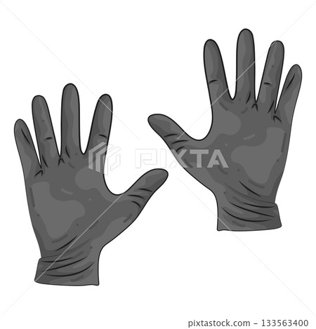 Illustration of barber gloves  133563400