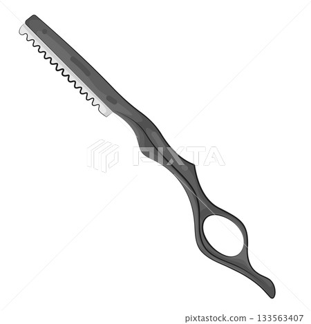 Illustration of hair cutting razor 133563407