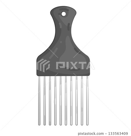 Illustration of metal hair pick comb Illustration of metal hair pick comb 133563409