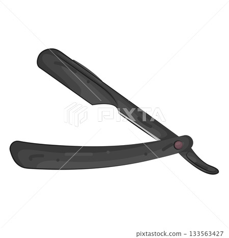 Illustration of straight razor  133563427