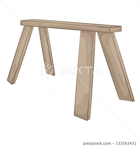 Illustration of sawhorse Illustration of sawhorse 133563431
