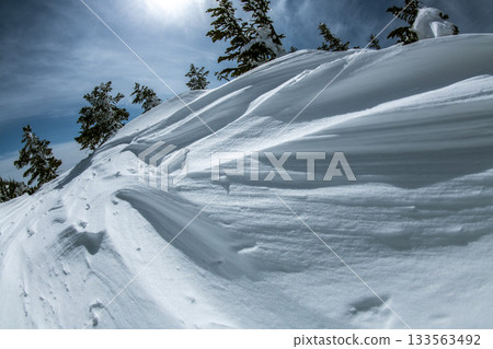 長野縣志賀高原的雪山風光 長野縣志賀高原的雪山風光 133563492